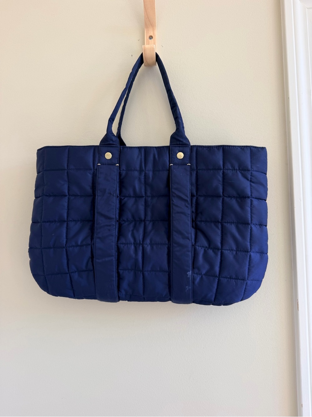 Clare V La Tropezienne - Navy Quilted Puffer like new